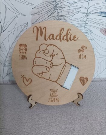 Wooden Keepsake with Hospital Bracelet Holder