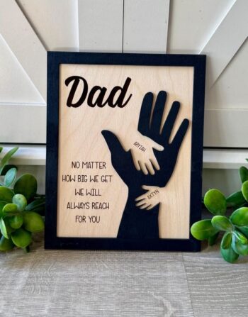 Personalised “Always Reach for You” Handprint Plaque