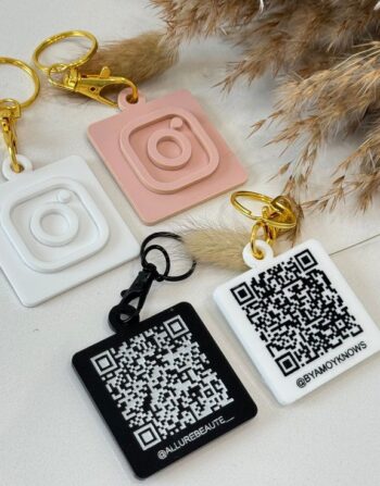 Custom Instagram QR Code Keychain