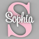 Personalised Layered Initial & Name Wall Sign