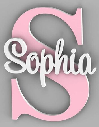Personalised Layered Initial & Name Wall Sign