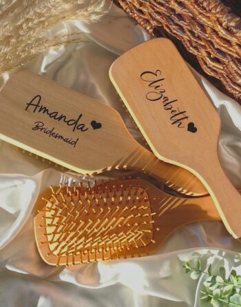 Personalised Wooden Paddle Hair Brush