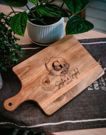 Personalised Acacia Wood Cheese Paddle Board