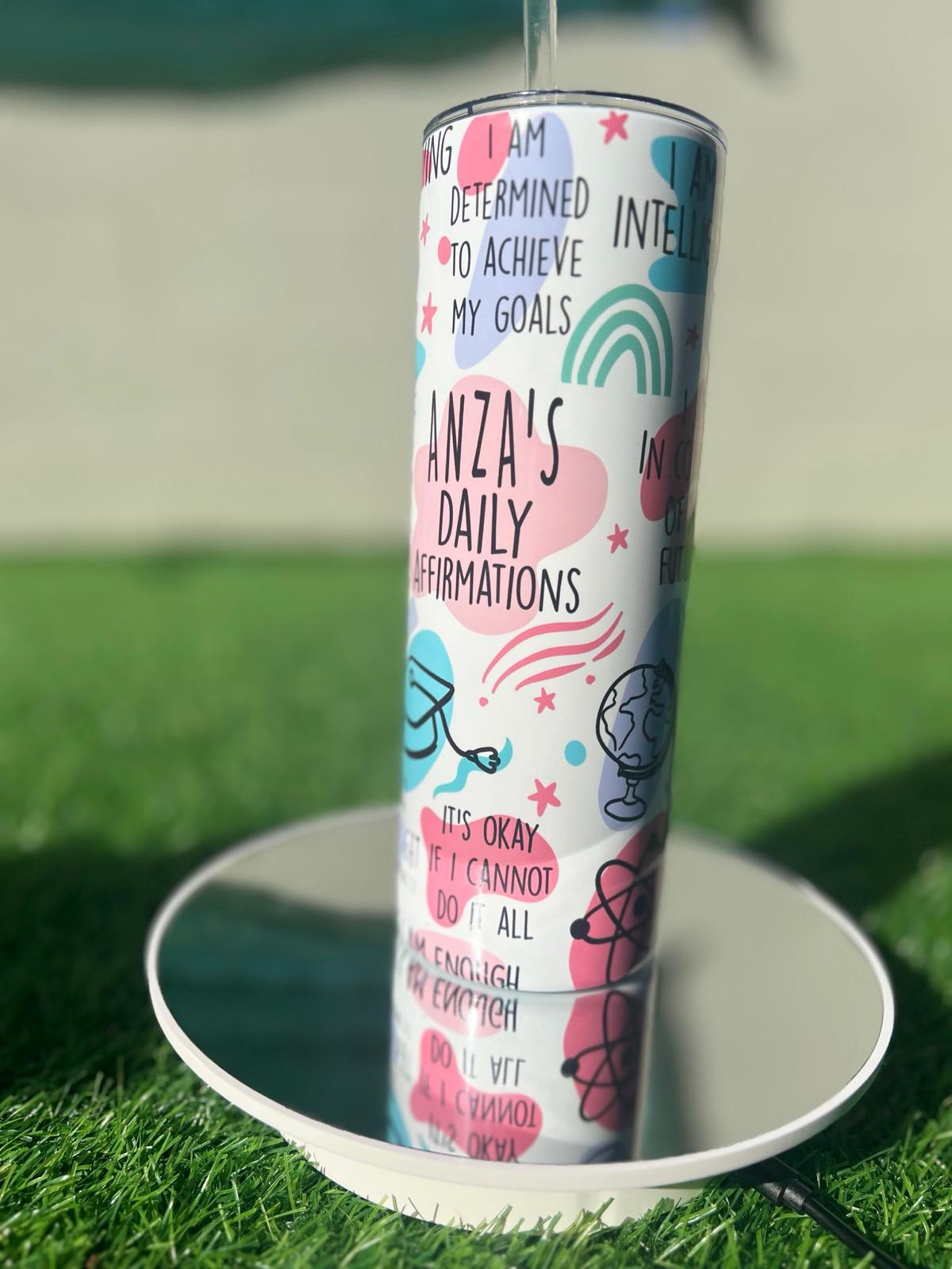 Personalised Daily Affirmation Tumbler
